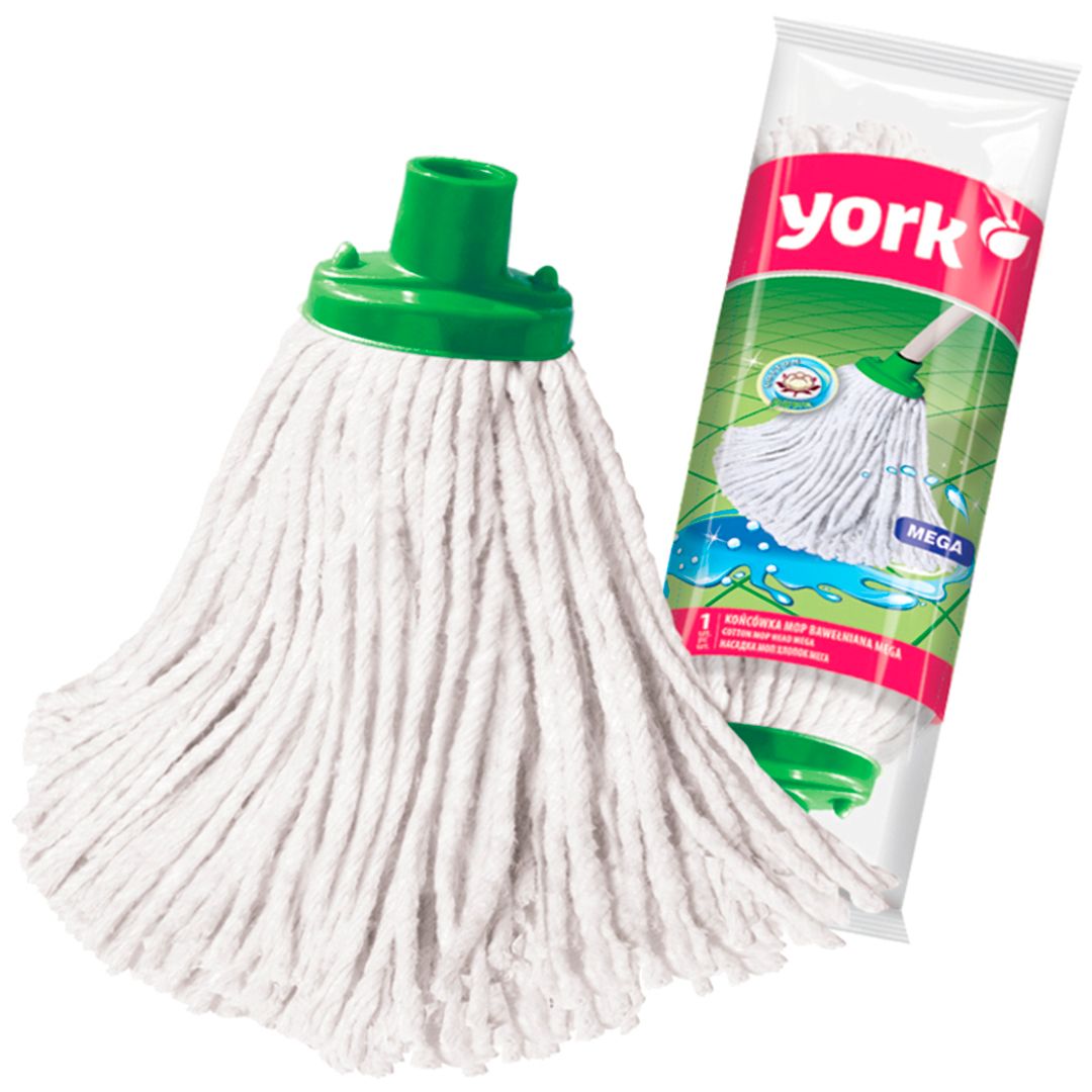 Запаска для швабры York Mega, веревочная, хлопок, ворс 25 см / Швабры и комплекты