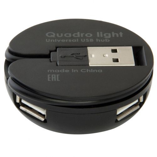 Расширитель USB, Defender Quadro Light, 4 порта, USB 2.0, черный / Веб-камеры №3