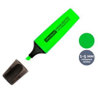 Мәтін бөлектеуіш маркер OfficeSpace, ұшы қиғаш 1-5 мм, жасыл, баға бір дана үшін / Мәтін бөлектеуіштер