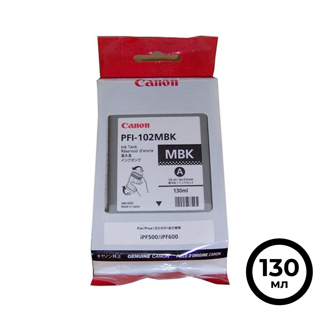 Картридж оригинальный Canon PFI-102MBK для iPF500/600/700/710, матовый черный / null