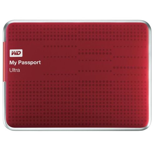 Жесткий диск 1 TB, Western digital ''My Passport ultra'', USB 3.0, HDD, красный