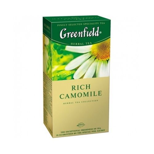 Чай "Greenfield" Rich Camomile, herbal tea, 25 пакетиков.   / Чай пакетированный