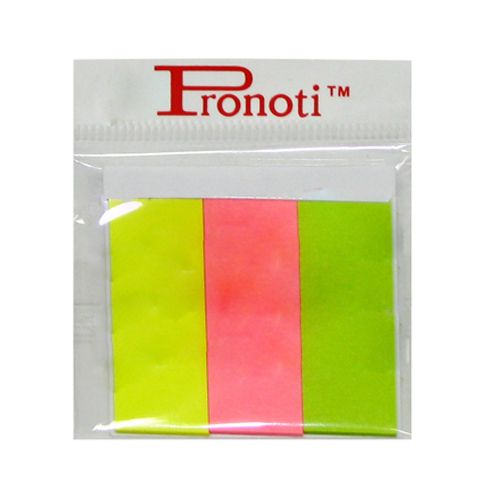 Закладки самоклеящиеся Pronoti, бумажные, 75*25, 3 цв. по 100 л.