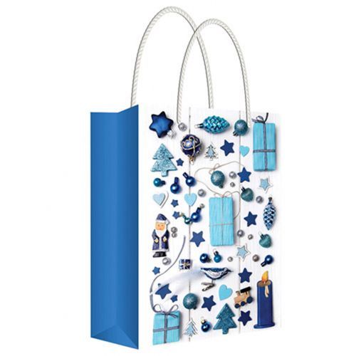 Пакет подарочный Русский дизайн "Новогодняя атрибутика", размер 18*22,7*10 см, ламинированная бумага / Упаковка подарков oe.kz Пакет подарочный Русский дизайн "Новогодняя атрибутика", размер 18*22,7*10 см, ламинированная бумага / Упаковка подарков