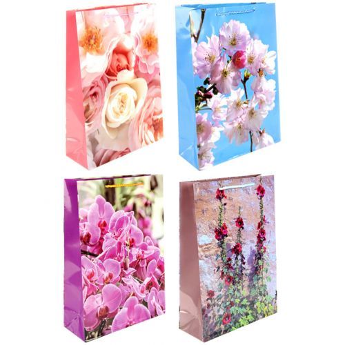 Пакет подарочный Veld-co "Цветы", размер 38*27*10 см, ламинированная бумага / Упаковка подарков oe.kz Пакет подарочный Veld-co "Цветы", размер 38*27*10 см, ламинированная бумага / Упаковка подарков