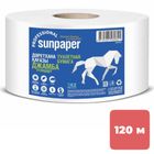 Туалетная бумага рулонная Sunpaper Jumbo Standart, 120 метров, 2-х слойная, белая