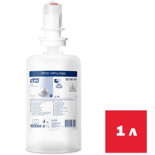 Жидкое мыло-пена в бутылках Tork Premium, 1л / Жидкое мыло