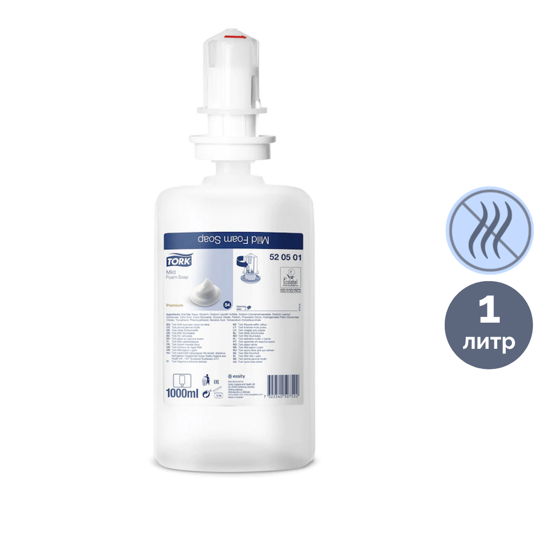 Бөтелкедегі сұйық көбік-сабын Tork Premium, 1л / Сұйық сабындар oe.kz Бөтелкедегі сұйық көбік-сабын Tork Premium, 1л / Сұйық сабындар