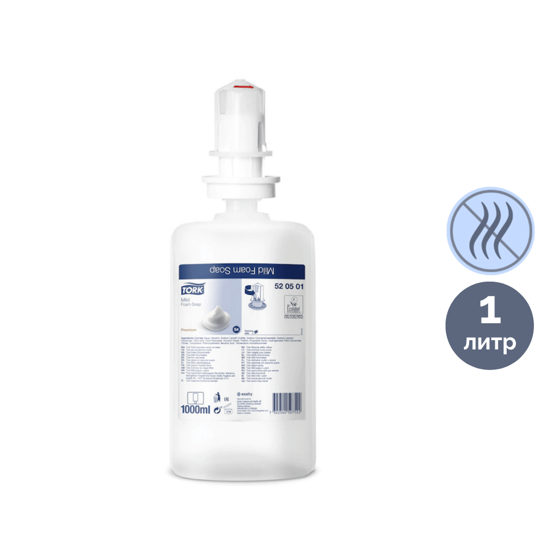Бөтелкедегі сұйық көбік-сабын Tork Premium, 1л / Сұйық сабындар №2 oe.kz Бөтелкедегі сұйық көбік-сабын Tork Premium, 1л / Сұйық сабындар №2