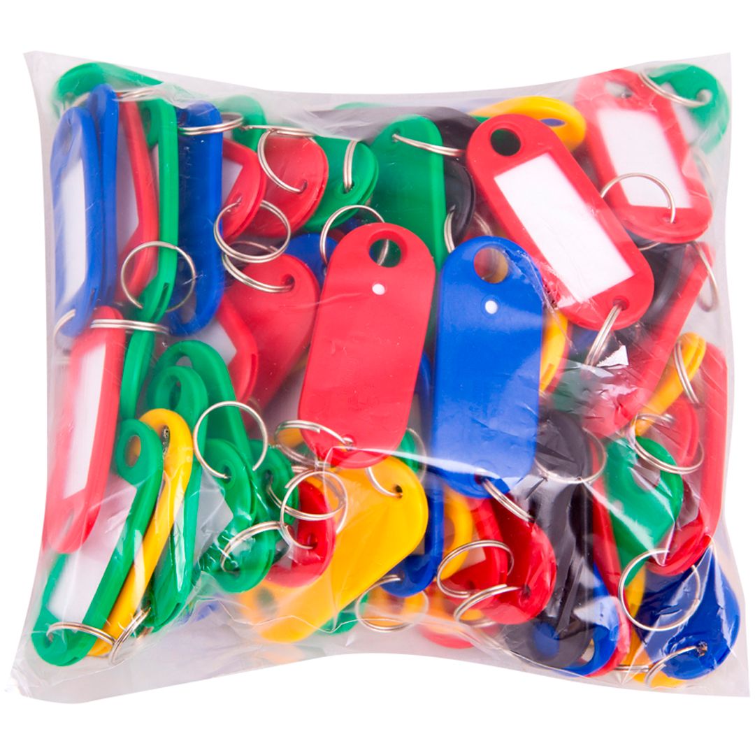 Брелок для ключей OfficeSpace, 100 шт., ассорти / Бирки для ключей №2