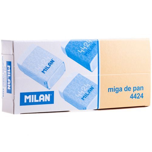 Ластик Milan "4424", прямоугольный, 39*23*13 мм, белый, цена за штуку