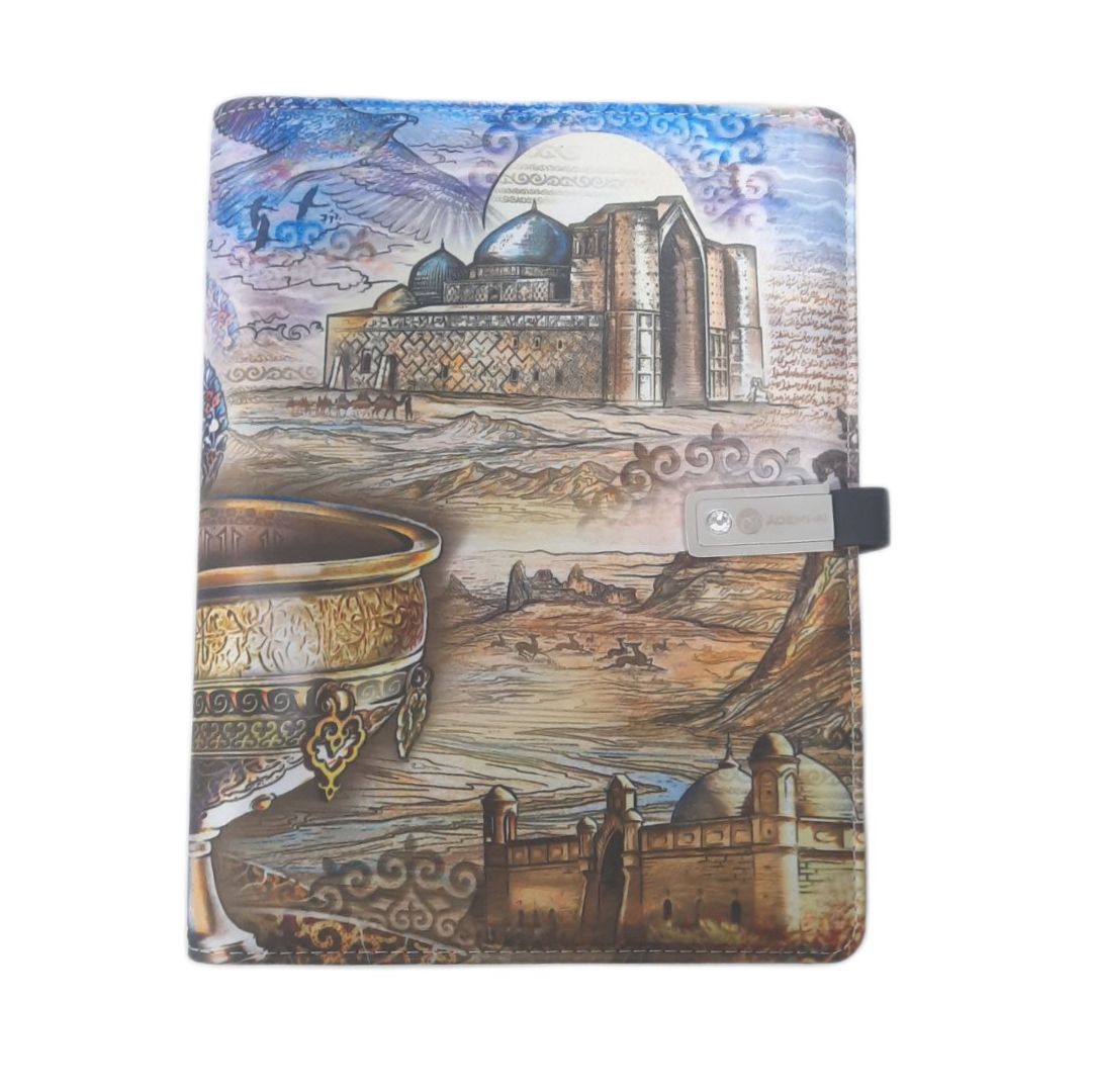 Ежедневник Адеми Ай "Түркістан", с  ручкой и повербанком / Государственные символы