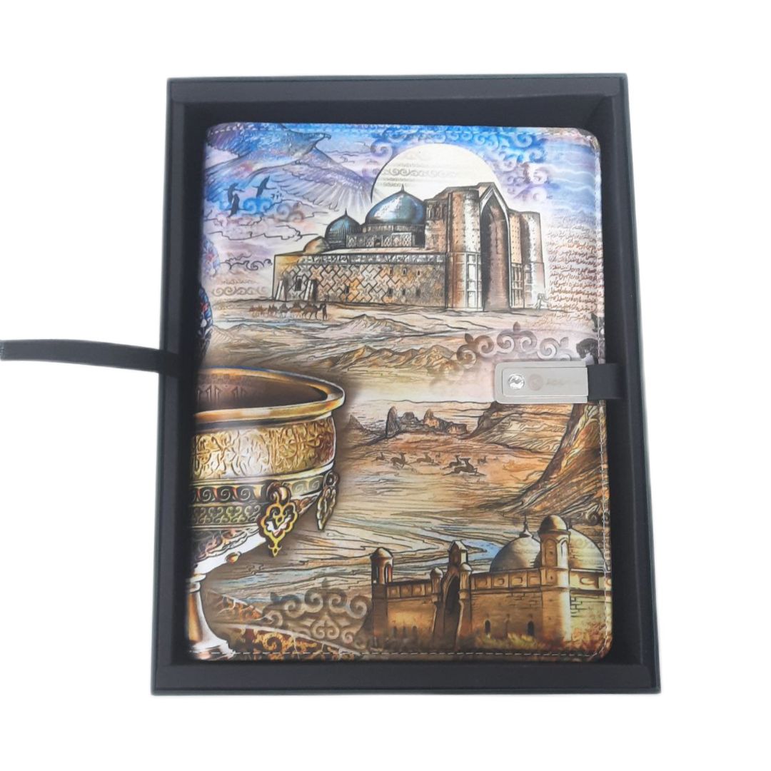 Ежедневник Адеми Ай "Түркістан", с  ручкой и повербанком / Государственные символы №2