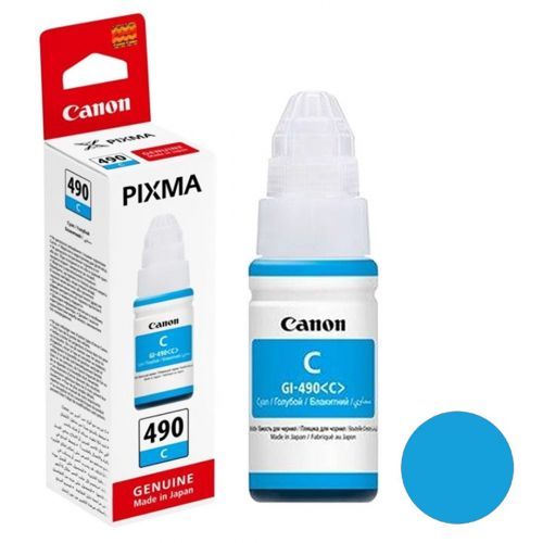 Canon INK GI-490 C сиясы PIXMA G1400/2400/3400 үшін, көгілдір, 70 мл / Сиялар