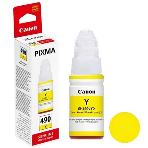 Canon INK GI-490 Y сиясы PIXMA G1400/2400/3400 үшін, сары, 70 мл / Сиялар