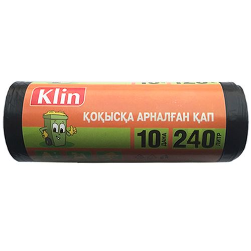 Мешки для мусора Klin на 240 л, 10 шт. в рулоне / Пакеты для мусора