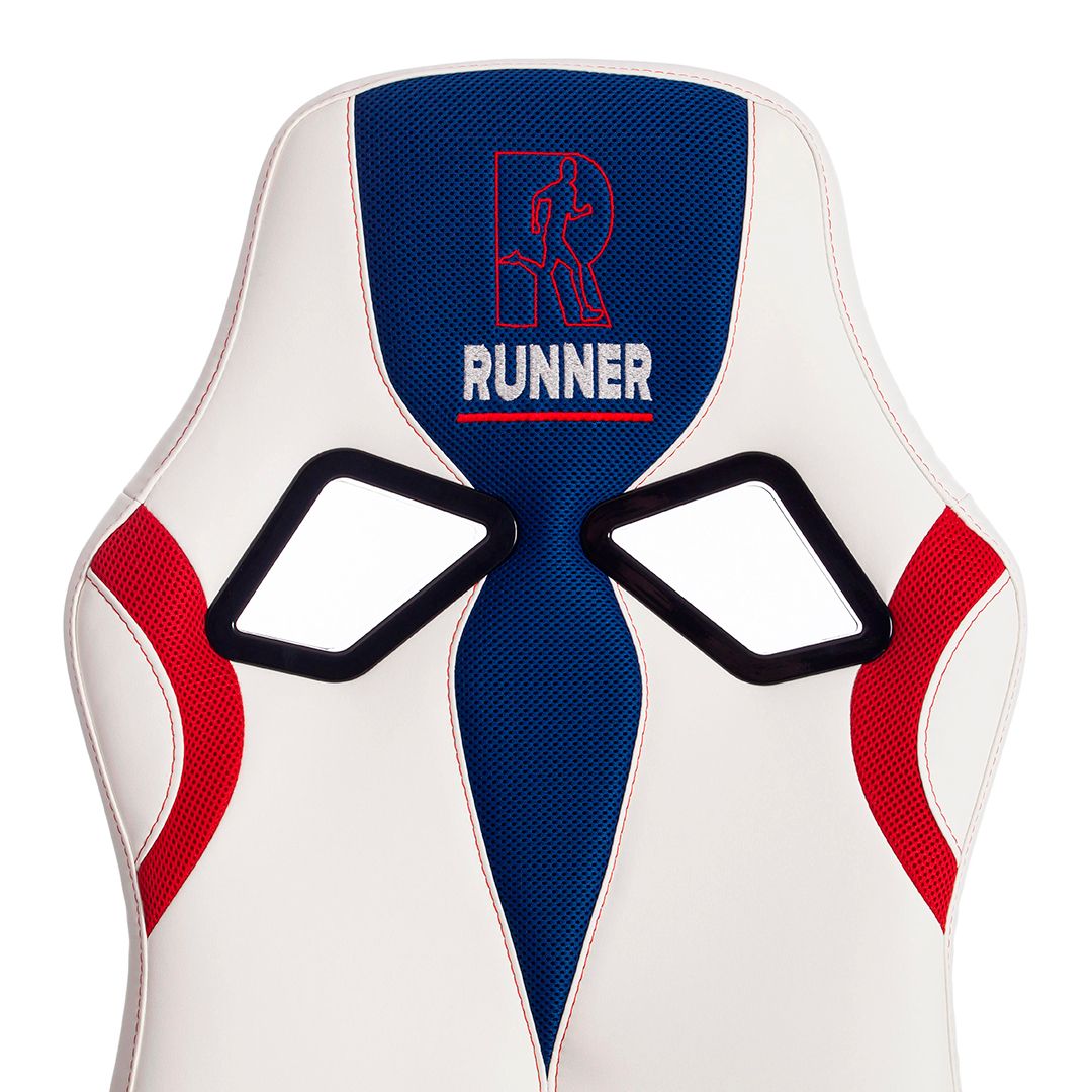 Игровое компьютерное кресло Runner, экокожа/ткань, ассорти
