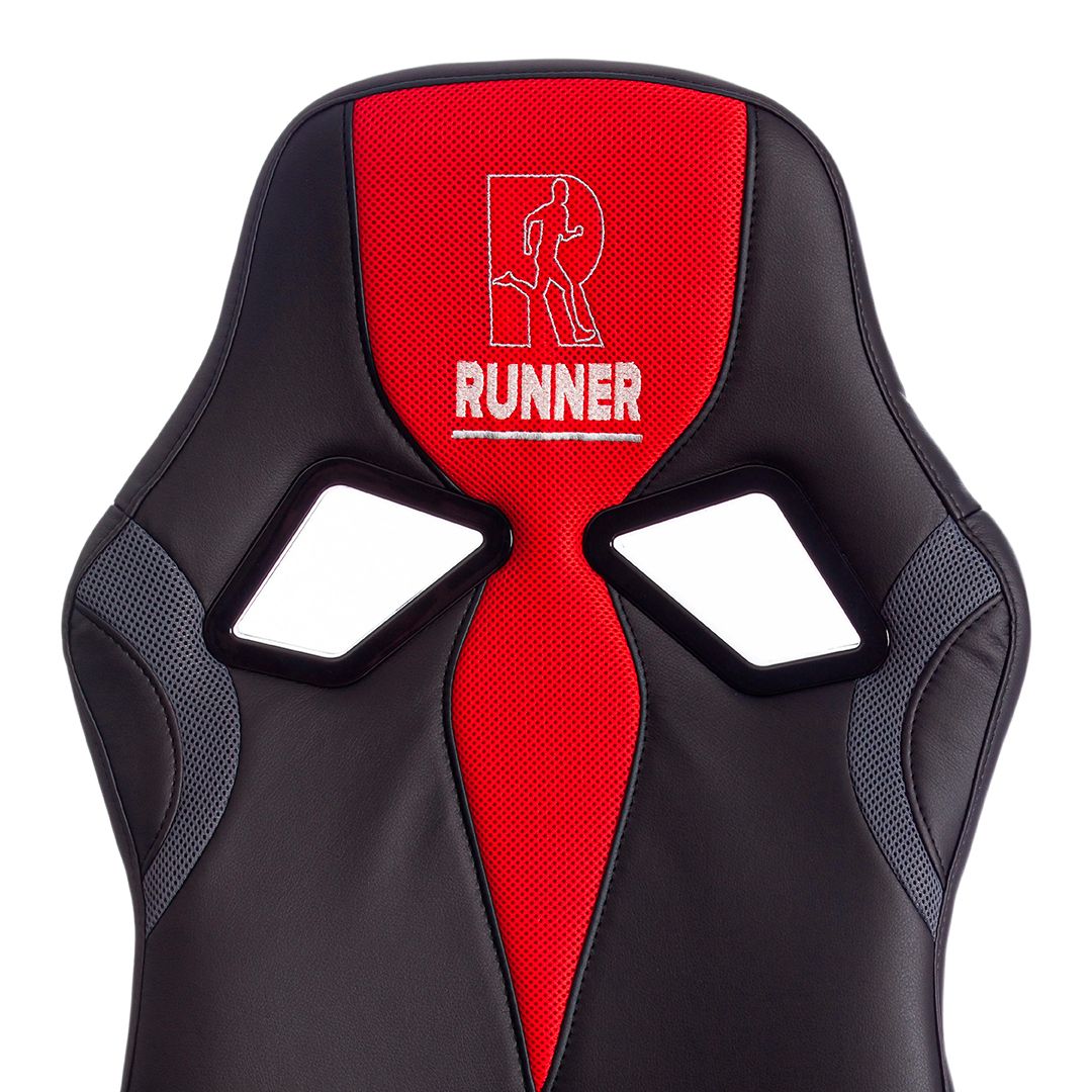 Игровое компьютерное кресло Runner, экокожа/ткань, ассорти