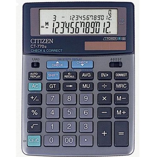 Калькулятор CITIZEN CT-770II настольный, 12 разрядов, 145*193*40 мм / Калькуляторы настольные