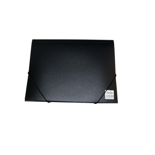 Папка Centrum, А4 формат, на резинке, черная / Папки на резинках