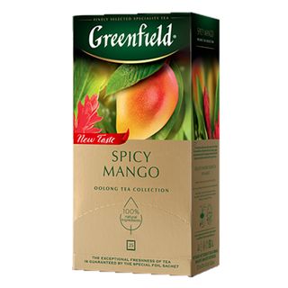 Чай Greenfield Spicy Mango, зеленый, 25 пакетиков / Чай пакетированный