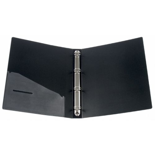 Папка Axent на 4-х кольцах, 35 мм., черная / Папки на кольцах