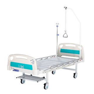 Кровать медицинская KZMED 102M, размер 2140*970*960 мм, белая / Медицинская мебель