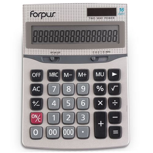 Калькулятор Forpus 11011 настольный, 16 разрядов, 170*120 мм / Калькуляторы настольные
