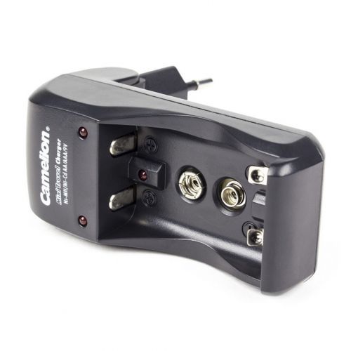 Зарядное устройство Camelion "Mini Travel Charger" BC-1001A, 2*AAA/2*AA/1*9V (Крона), черное