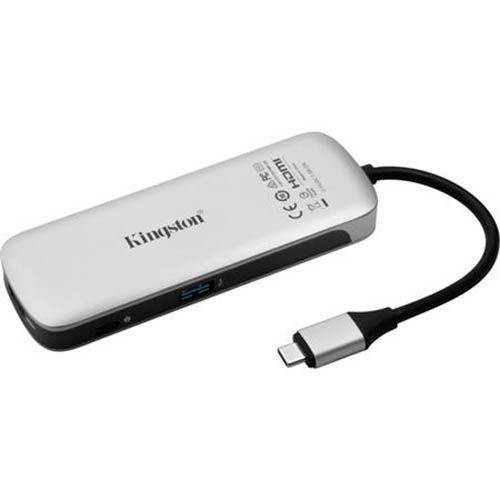Расширитель USB, Kingston Nucleum, Type C, 7 портов, USB 2.0, серый / Веб-камеры