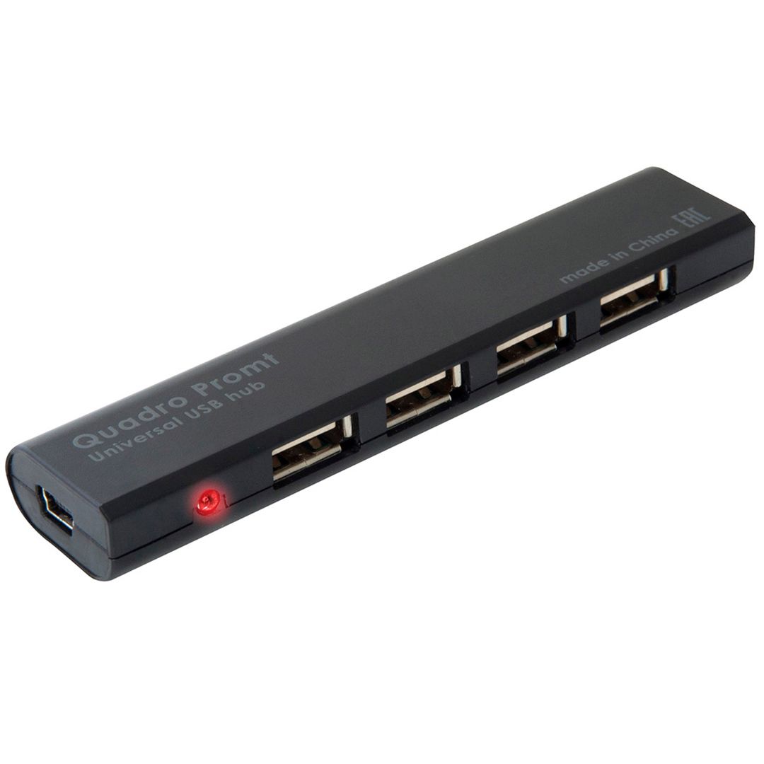 Расширитель USB, Defender Promt, 4 порта, USB 2.0, черный / Веб-камеры
