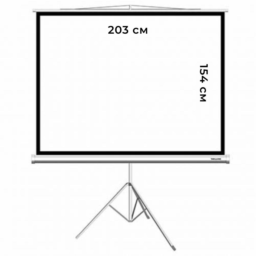 Напольный экран Deluxe DLS-T203x154W, на треноге, 203*154 см / Напольные экраны