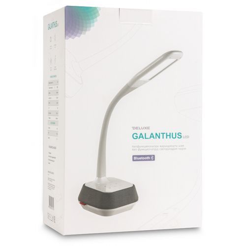Светильник настольный Deluxe Galanthus светодиодный, Bluetooth динамик, белый / Светильники настольные №4 oe.kz Светильник настольный Deluxe Galanthus светодиодный, Bluetooth динамик, белый / Светильники настольные №4