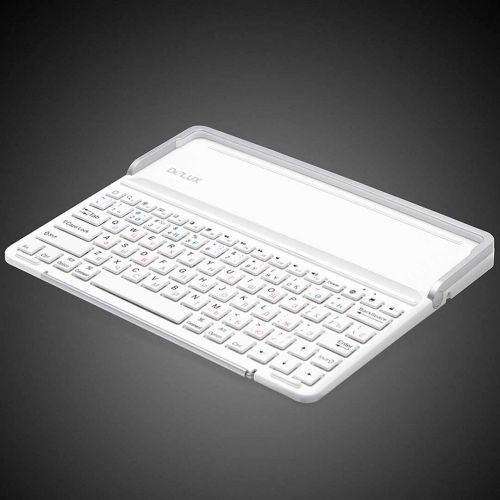 Клавиатура беспроводная универсальная Delux IStation PKO1H с технологией Bluetooth, ENG/RUS, белая / Клавиатуры беспроводные №2
