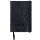 Записная книжка Flexy, А5, 128 л, в линейку, с металлическим шильдом на закладке, черная