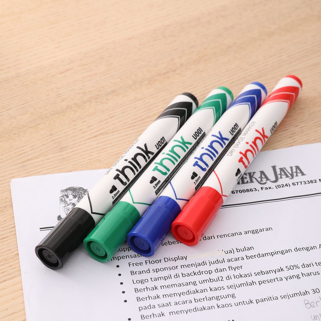 Тақтаға арналған маркерлер жинағы Deli "EU00101", ұшы дөңгелек, 2 мм, ассорти, 4 түс / Тақтаға арналған маркерлер №6