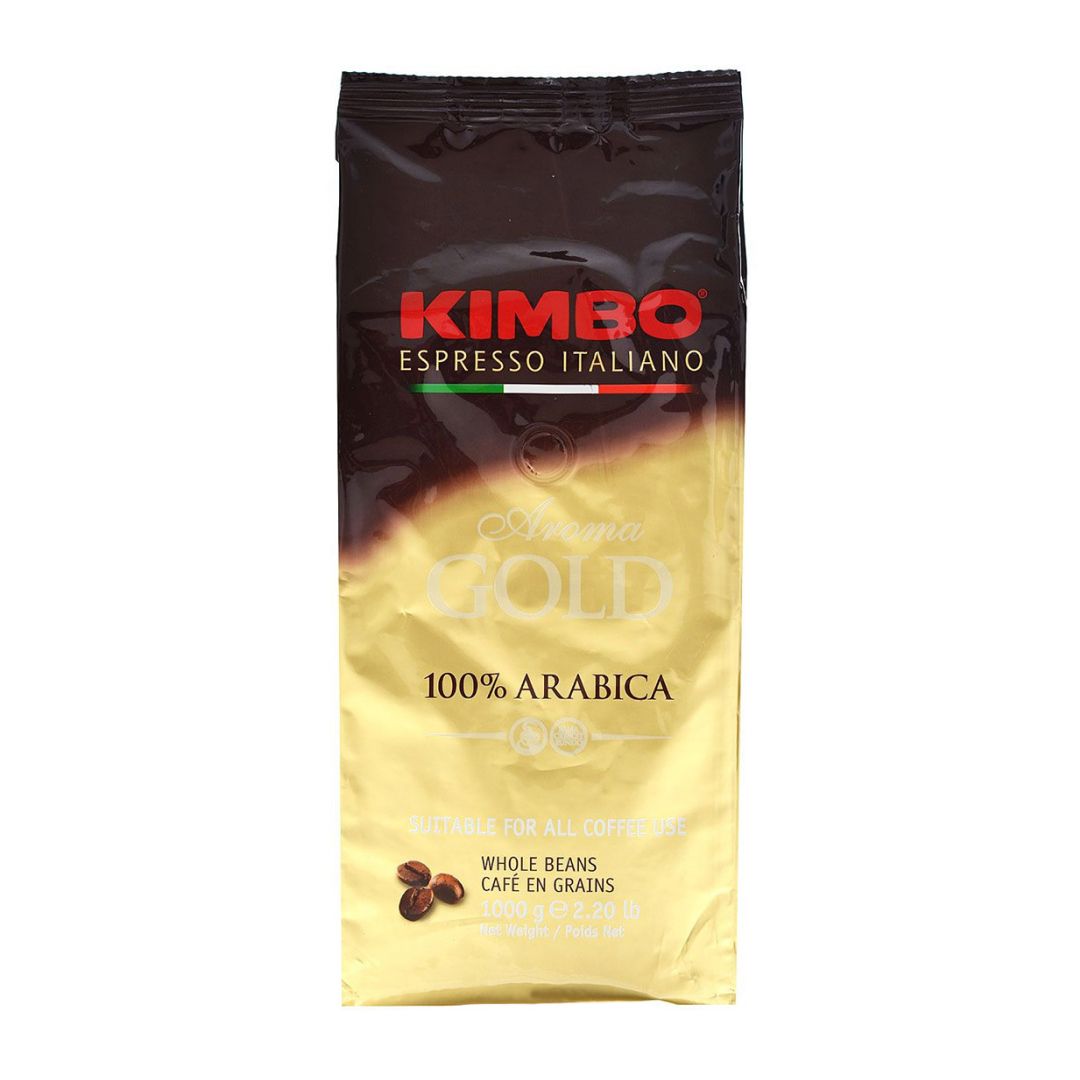 Кофе в зернах Kimbo "Aroma Gold Arabica", средней обжарки, 1000 гр / Кофе зерновой