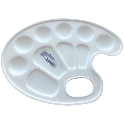 Палитра ArtSpace, 6 отделений, овальная / Стакан-непроливайка / палитра