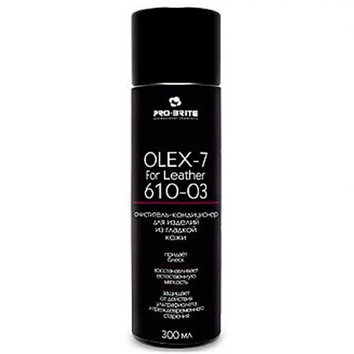 Очиститель-кондиционер для изделий из гладкой кожи Pro-Brite "Olex-7 for leather", 300 мл / Профессиональная химия