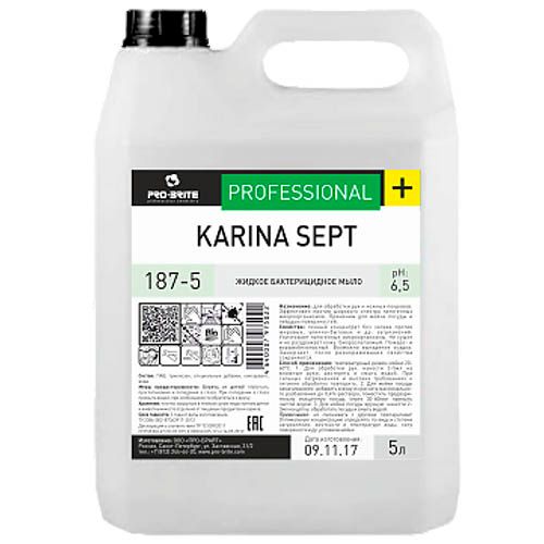 Жидкое бактерицидное мыло Pro-Brite "Karina Sept", 5 л
