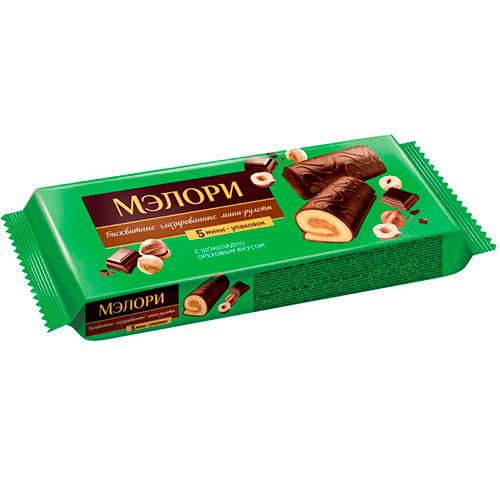 Мини-рулет Мэлори, шоколадно-ореховый, 5 штук, 200 гр / Печенье, вафли, крекеры oe.kz Мини-рулет Мэлори, шоколадно-ореховый, 5 штук, 200 гр / Печенье, вафли, крекеры