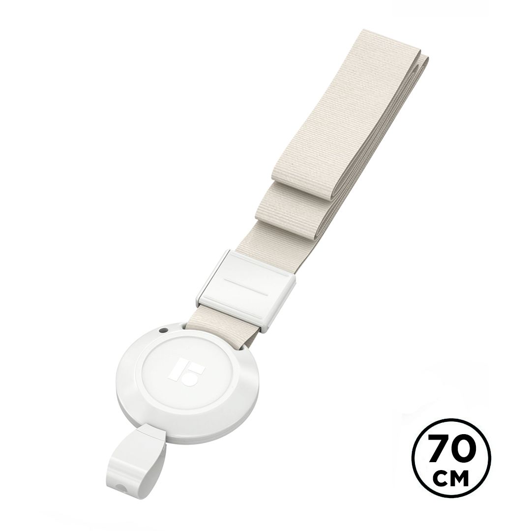 Бейдждерге арналған ұстағыш-рулетка Berlingo "ID 300", ұзындығы 70 см, 45 см ашық сұр түсті лентамен / Бейджге арналған ұстағыштар