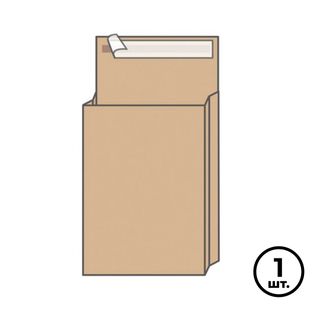 Конверт-пакет вертикальный с расширением UltraPac С3, размер 300*400 мм, крафт, отрывная лента / Конверты-пакеты