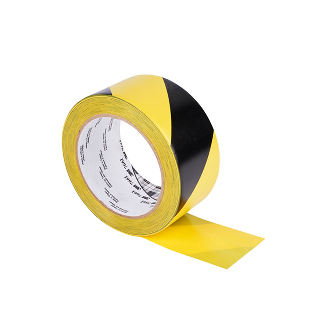 Разметочная виниловая лента 3М, 766, ширина ленты 50 мм, длина намотки 33 м, черно-желтая / Монтажные и специальные ленты №2