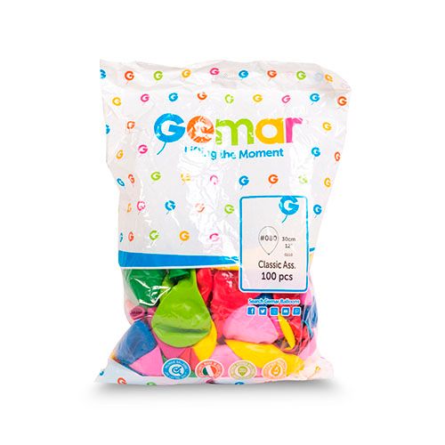 Шары воздушные Gemar 1101-0006, диаметр 30 см, 100 шт в упаковке / Подарки и сувениры №2