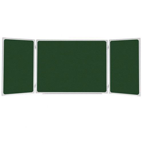 Доска магнитная меловая в алюминевой раме TRYPTYK, 2x3, 150х100/300 см, Польша, зеленая / Доски меловые