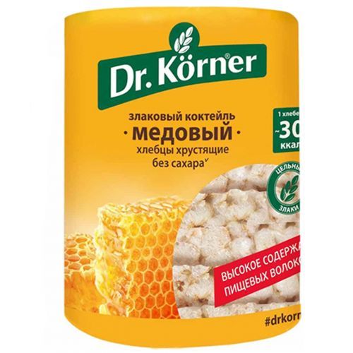 Хлебцы сладкие Dr.Korner, медовый злаковый коктейль, 100 гр / Здоровое питание oe.kz Хлебцы сладкие Dr.Korner, медовый злаковый коктейль, 100 гр / Здоровое питание