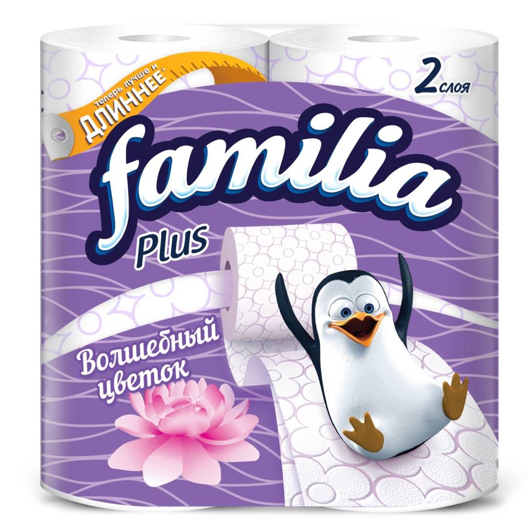 Туалетная бумага рулонная Familia Plus, 18 метров, 2-х слойная, 4 рулона, ассорти / Бумага туалетная бытовая №2 oe.kz Туалетная бумага рулонная Familia Plus, 18 метров, 2-х слойная, 4 рулона, ассорти / Бумага туалетная бытовая №2