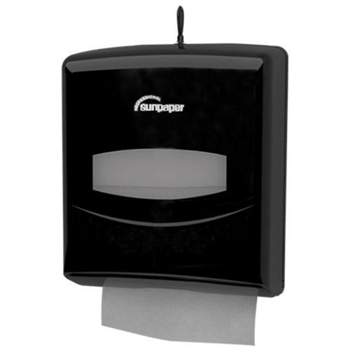 Диспенсер для бумажных полотенец Sunpaper, пластик, черный / Диспенсеры для полотенец