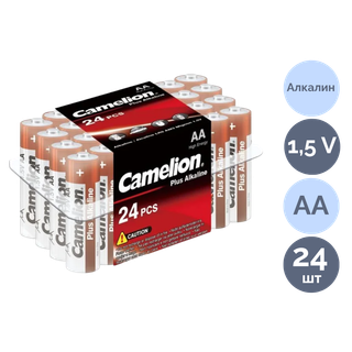 Батареялар Camelion Plus Alkaline саусақты AA LR06-PB24, 1.5V, қаптамада 24 дана, баға бір қаптамасы үшін / Батареялар oe.kz Батареялар Camelion Plus Alkaline саусақты AA LR06-PB24, 1.5V, қаптамада 24 дана, баға бір қаптамасы үшін / Батареялар